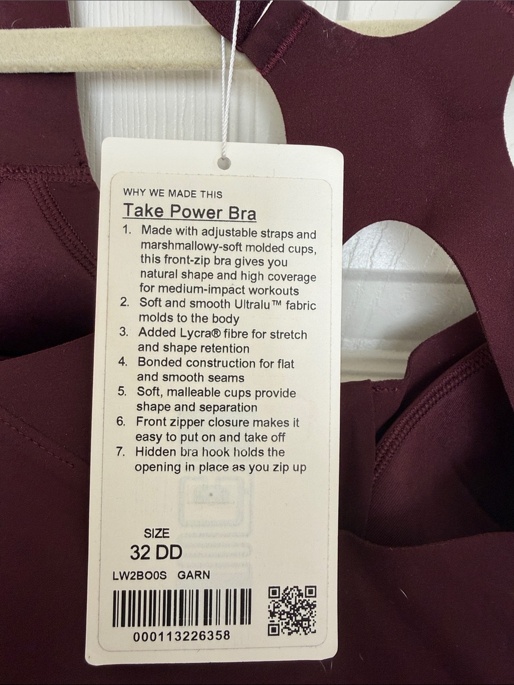 NWT Lululemon Front-Zip High Support Sports Bra - Picture 4 of 4